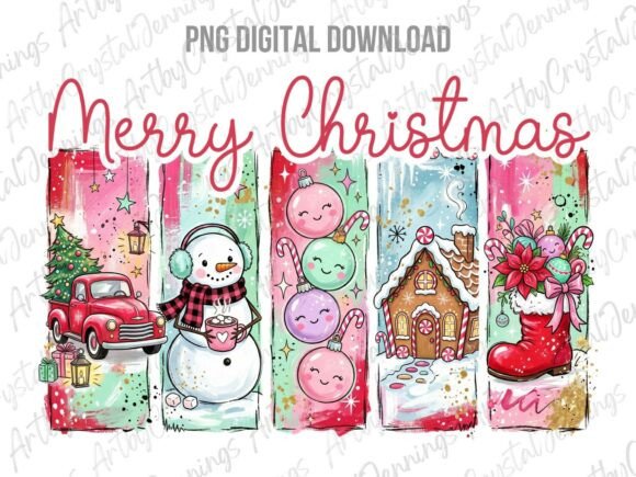 Download Merry Christmas Holiday Brushstroke PNG - Premium Bundle