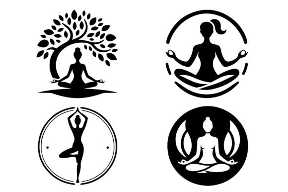 Download Yoga Icon Silhouette Vector Illustration - Premium Resources